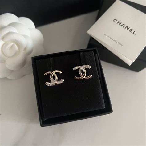 chanel 22k earrings|Chanel jewelry.